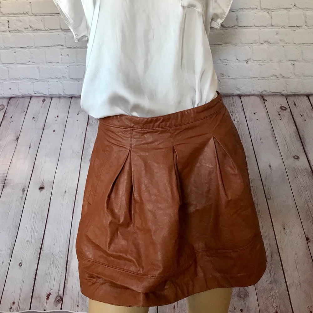 Tan Faux Leather skirt